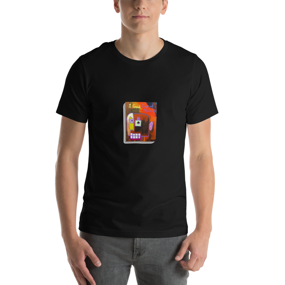 Cup of Tea — Black T-Shirt Mockup