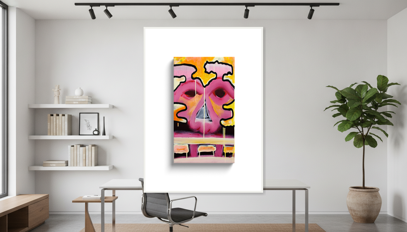 Helmet - Acrylic on Canvas Wrap - (16x20) Paper Print