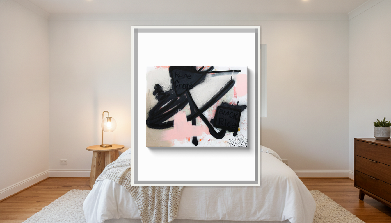 Black Rice Canvas Print