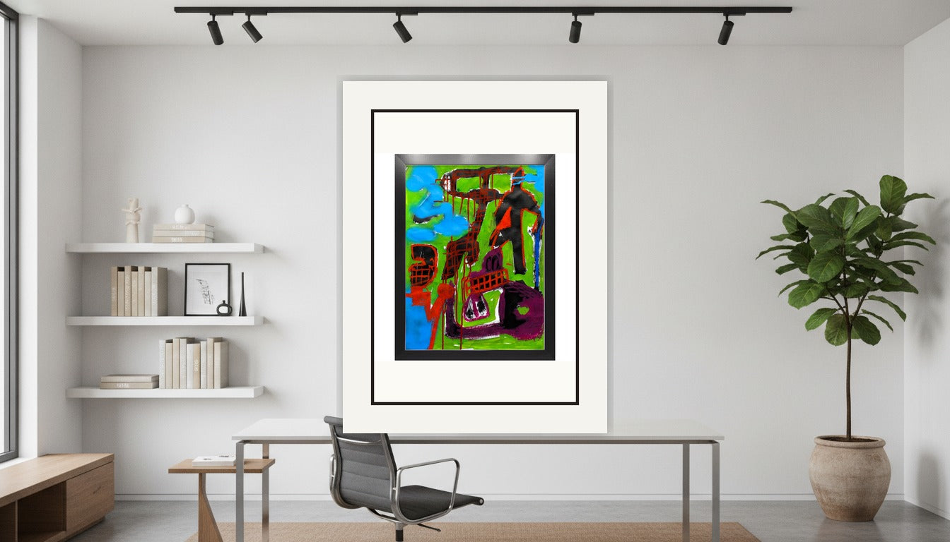 The Wanderer - Oil on Paper Pre-framed - (18x24) Paper Print