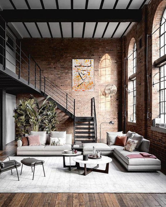 Apricot Hues - Acrylic on Canvas Wrap - Deego Design