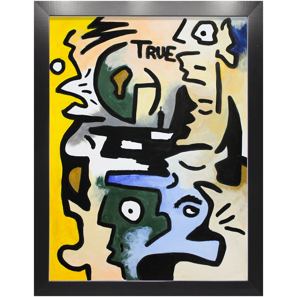 Archetype 52 - Oil on Paper Pre-framed - Deego Design