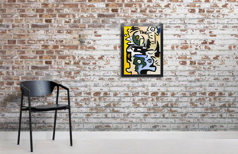 Archetype 52 - Oil on Paper Pre-framed - Deego Design