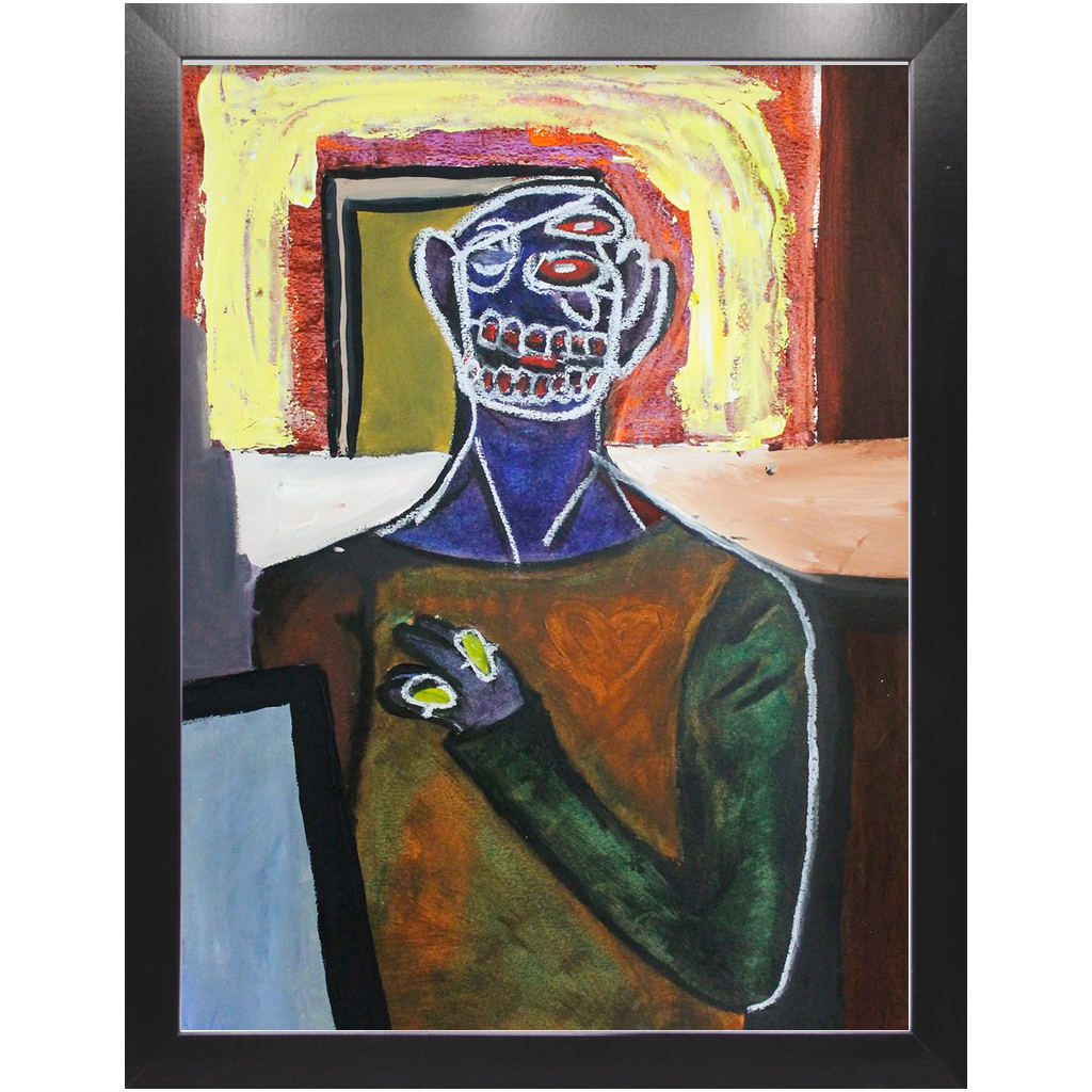 Bard of Avon - Oil on Paper Pre-framed - Deego Design