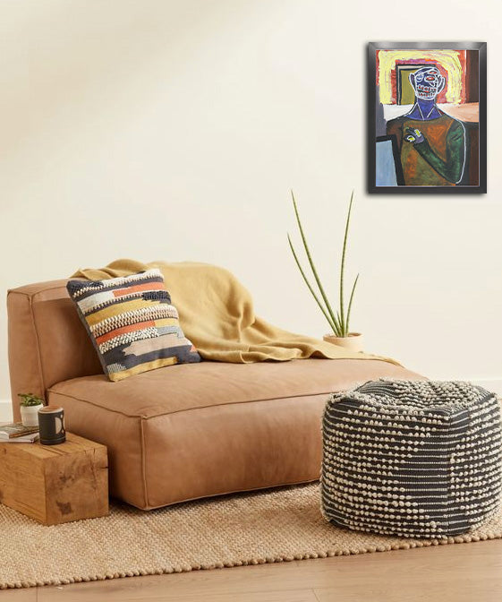 Bard of Avon - Oil on Paper Pre-framed - Deego Design