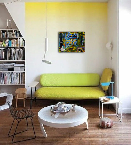 Bom Dia - Oil on Canvas Wrap - Deego Design