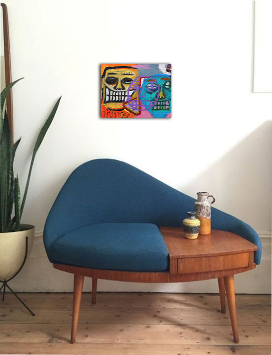 Brothers Grin - Oil on Canvas Wrap - Deego Design