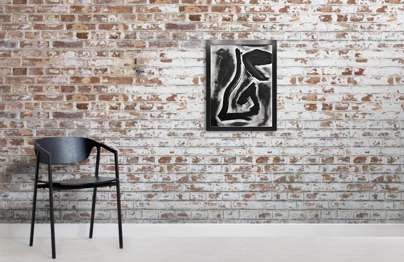 Concernment - Acrylic on Paper Pre-framed - Deego Design