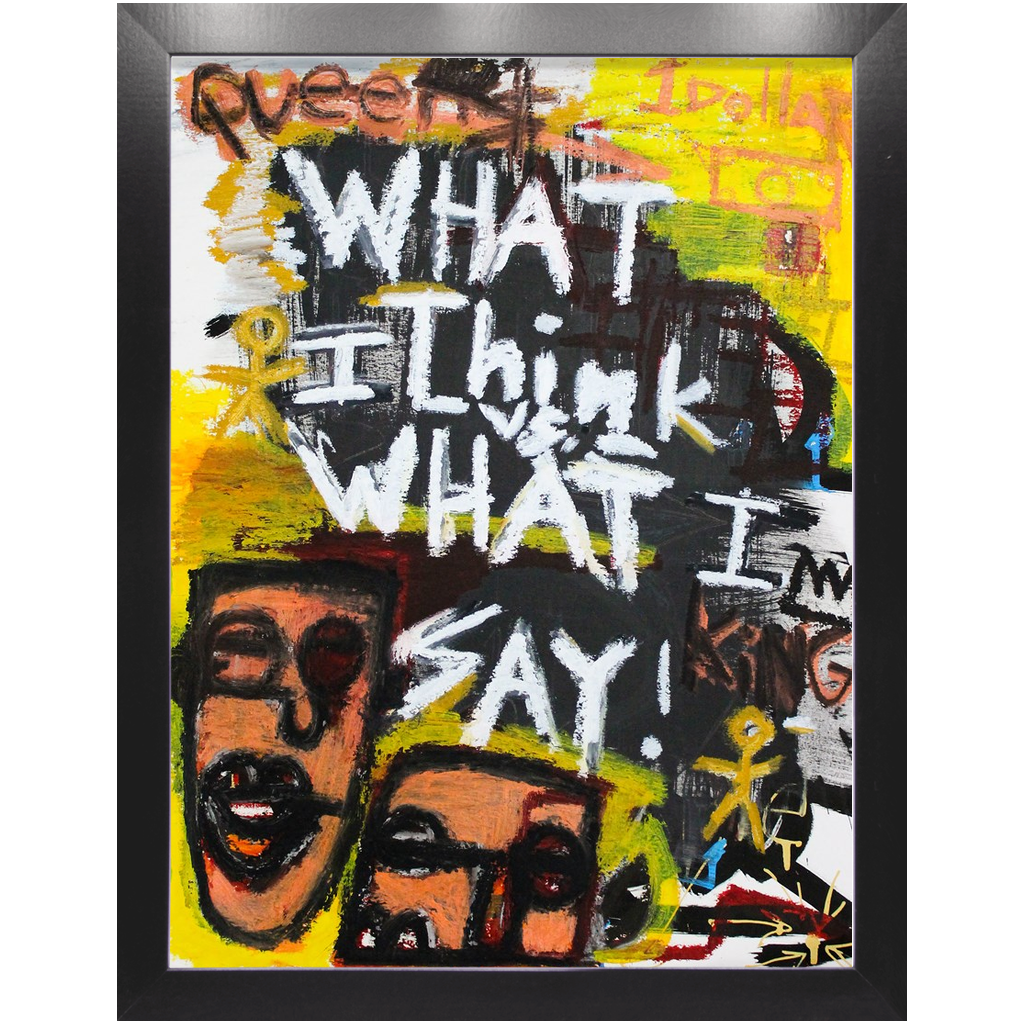 Controlled Choices - Oil on Paper Pe-framed - Deego Design