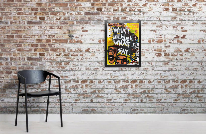 Controlled Choices - Oil on Paper Pe-framed - Deego Design