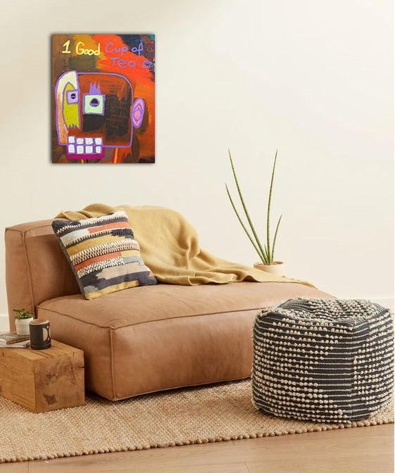 Cup of Tea - Acrylic & Oil on Canvas Wrap - Deego Design
