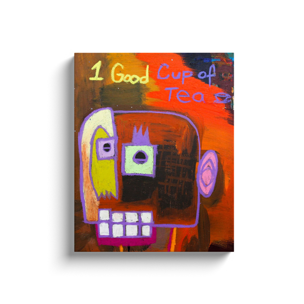 Cup of Tea - Acrylic & Oil on Canvas Wrap - Deego Design