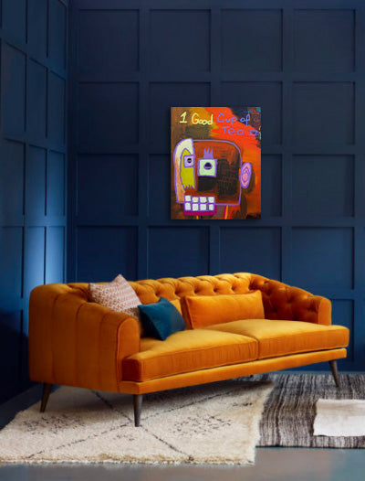 Cup of Tea - Acrylic & Oil on Canvas Wrap - Deego Design