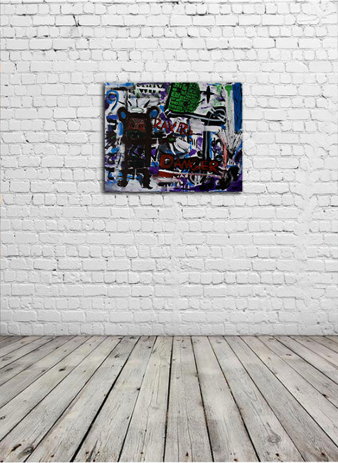 Danger - Acrylic on Canvas Wrap - Deego Design