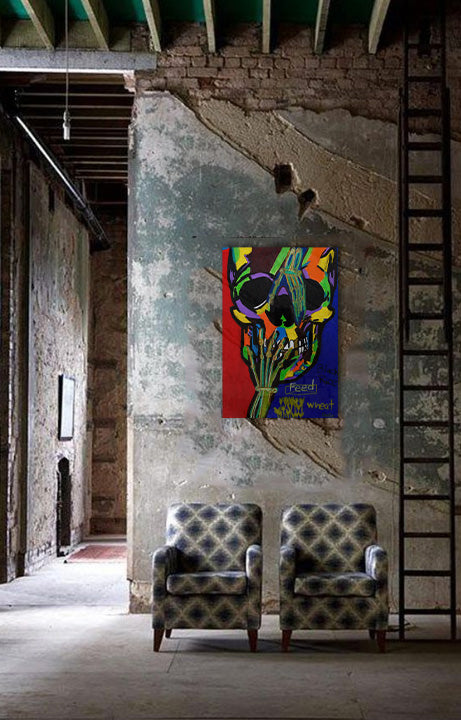 Deprivation - Acrylic & Oil on Canvas Wrap - Deego Design