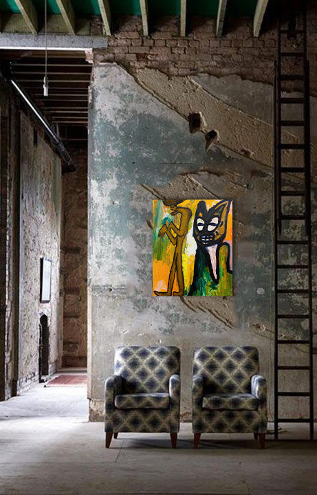 Ghouls at Night - Acrylic & Oil on Canvas Wrap - Deego Design