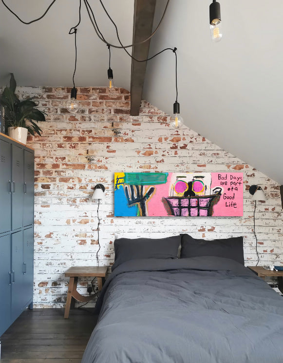 Good Days Bad Days - Acrylic & Oil on Canvas Wrap - Deego Design