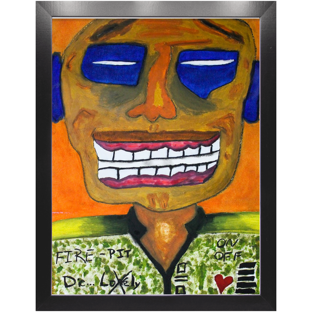 Lieutenant - Oil on Paper Pre-framed - Deego Design