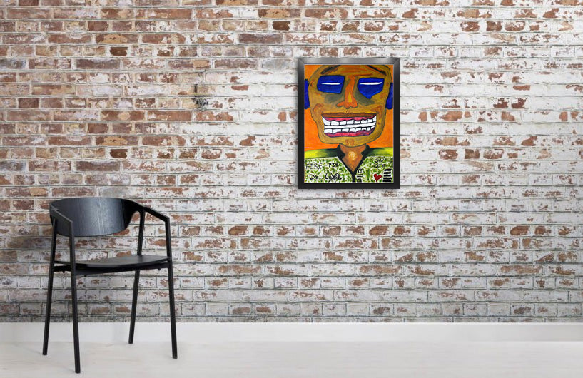 Lieutenant - Oil on Paper Pre-framed - Deego Design