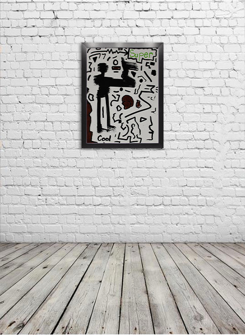 Maze Runner - Acrylic on Paper Pre-framed - Deego Design