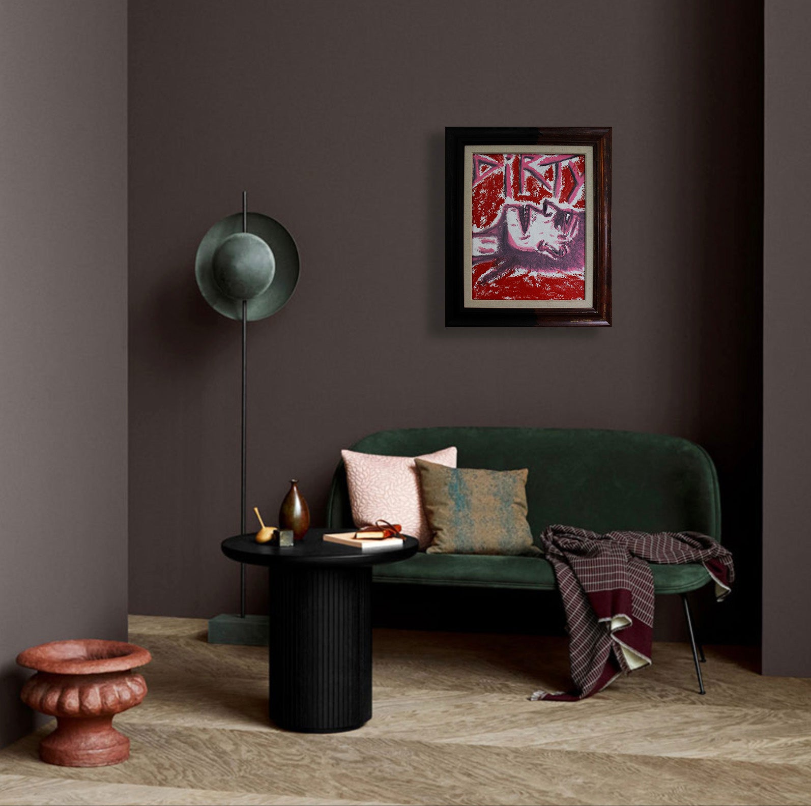 Rattail - Oil on Paper Pre-framed - Deego Design