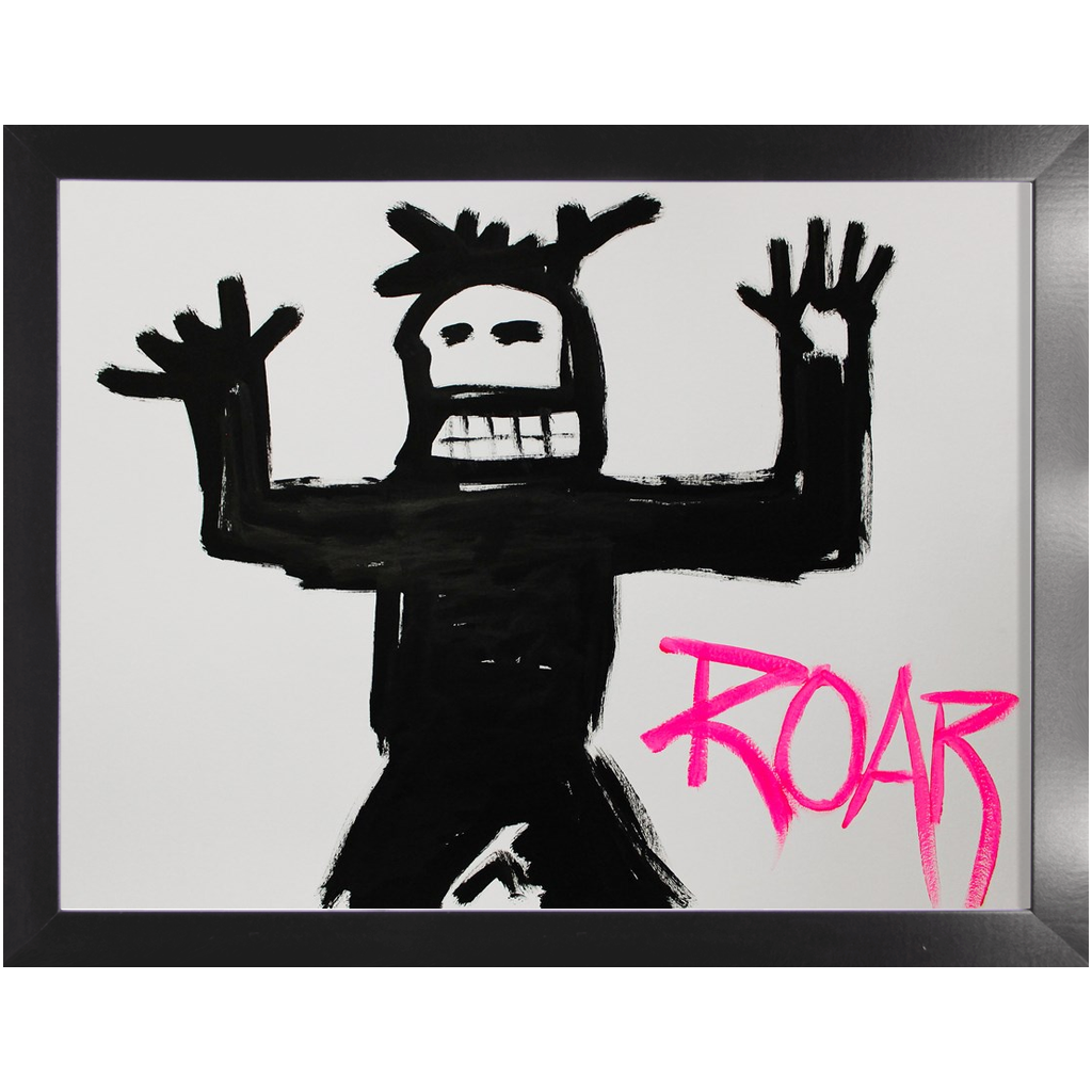 ROAR - Acrylic on Paper Pre-framed - Deego Design