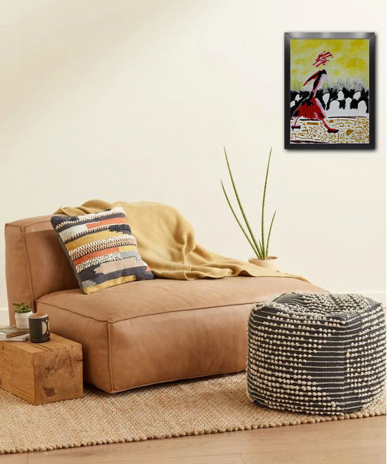 Runway Strut - Oil on Paper Pre-framed - Deego Design