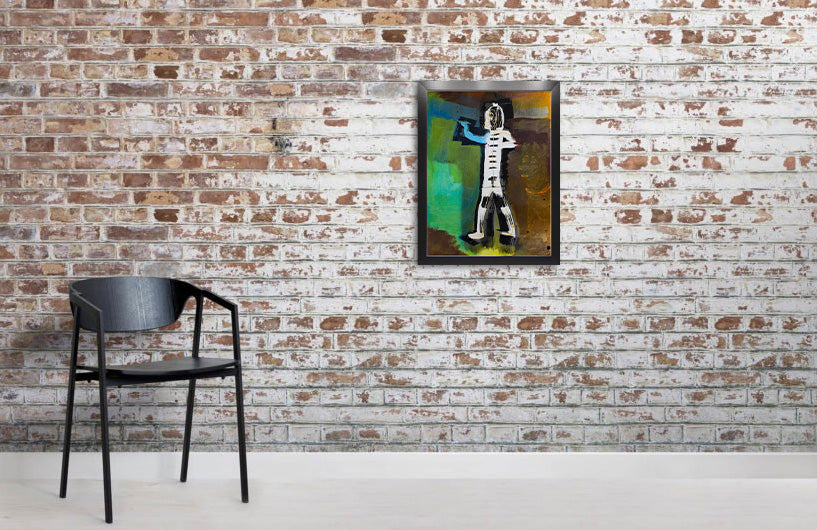 Sinnerman - Acrylic on Paper Pre-framed - Deego Design