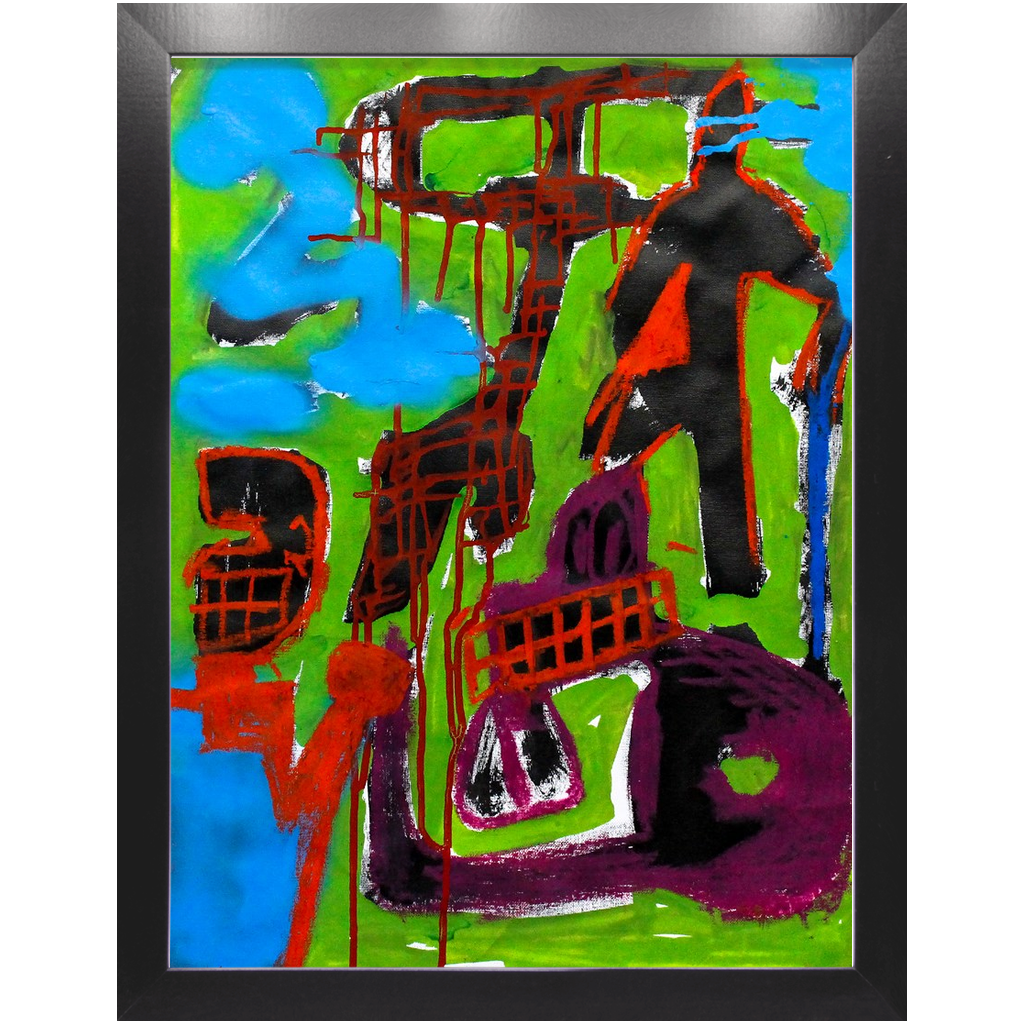 The Wanderer - Oil on Paper Pre-framed - Deego Design