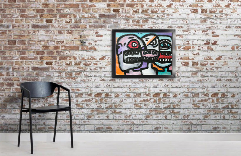 Tres Irmao - Oil on Paper Pre-framed - Deego Design