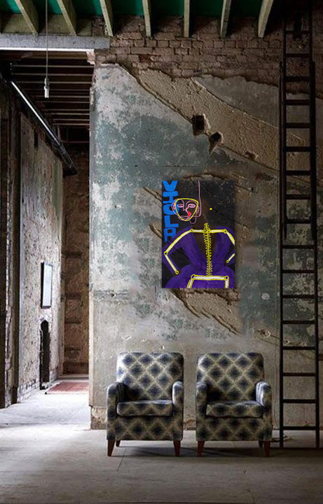 Viola - Acrylic & Oil on Canvas Wrap - Deego Design