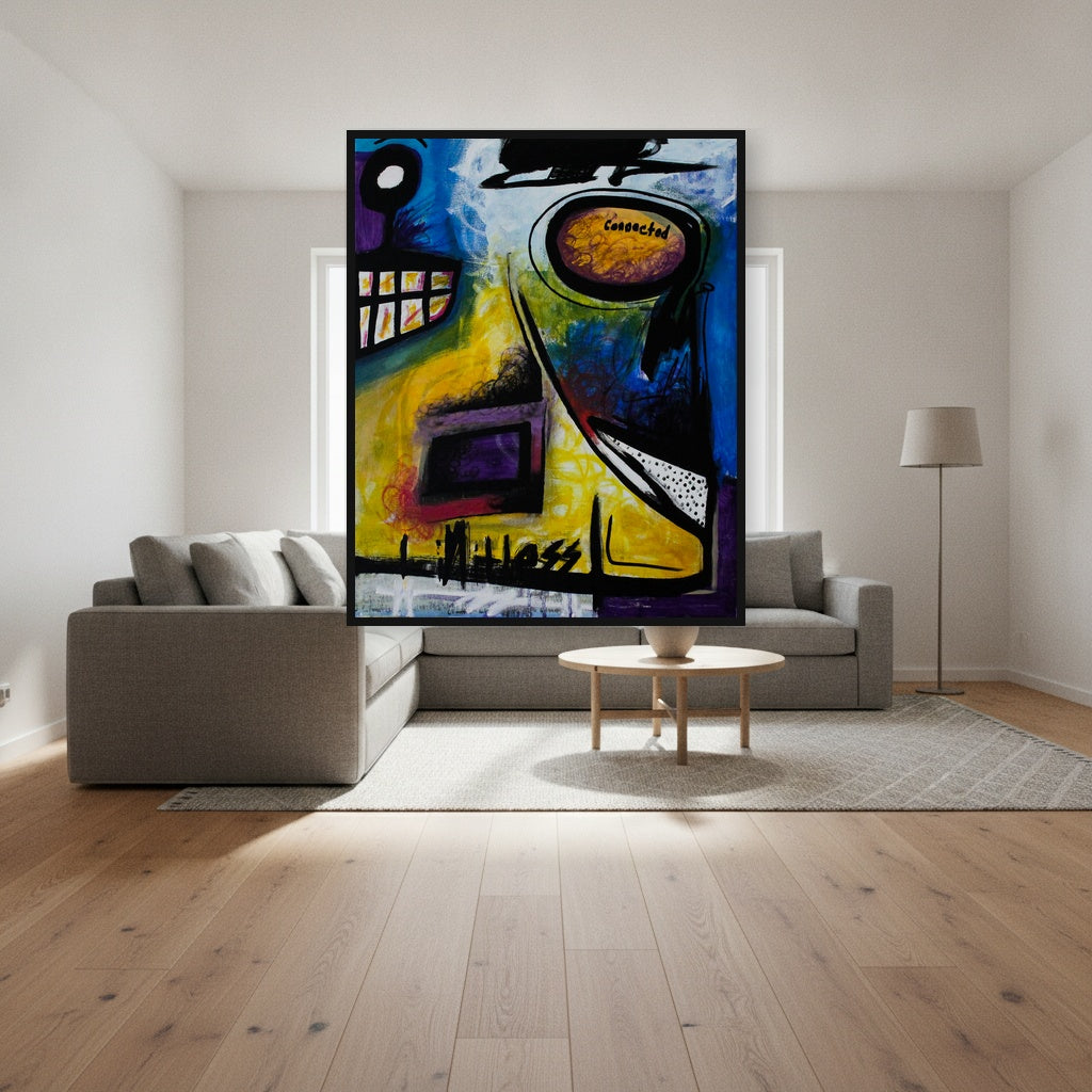 Gorilla Stamp Canvas Wrap - Lifestyle Room Mockup