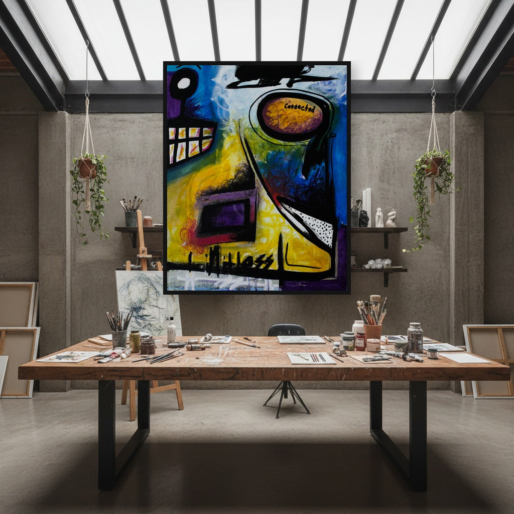 Stamp Canvas Wrap - Lifestyle Room Mockup