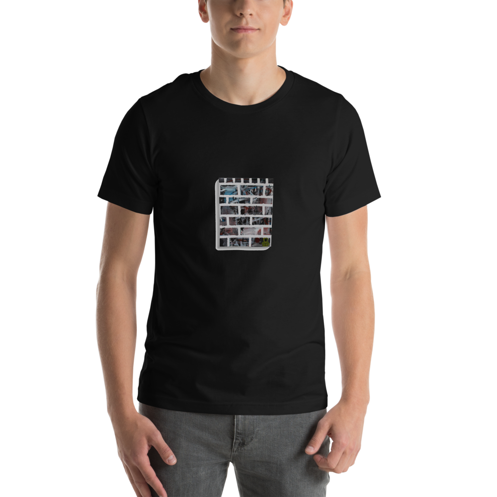 Exposed Brick — Black T-Shirt Mockup