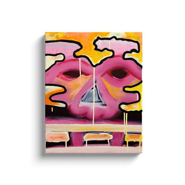 Helmet - Acrylic on Canvas Wrap - (16x20) Paper Print - Artwork