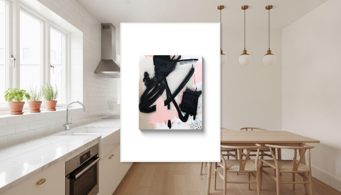 Black Rice Paper Print