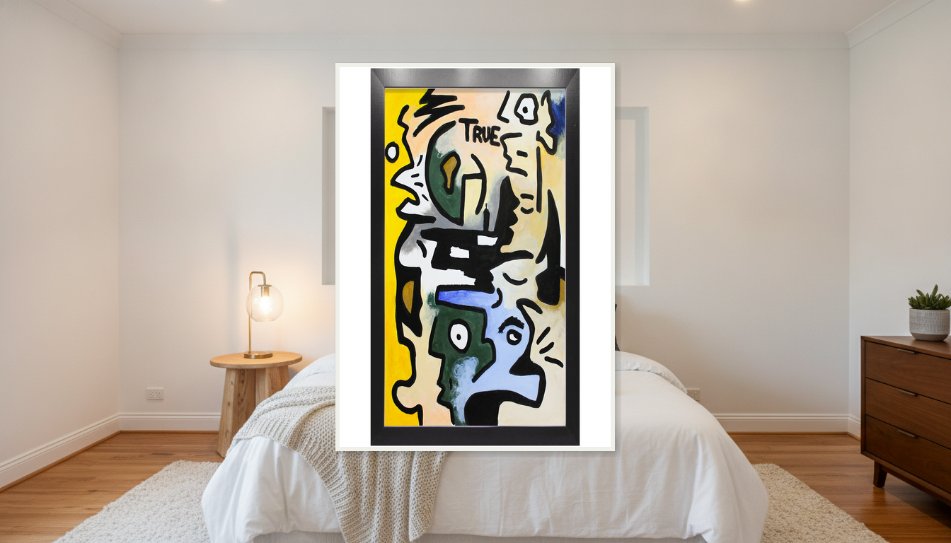 Archetype 52 - Oil on Paper Pre-framed - (18x24) Paper Print
