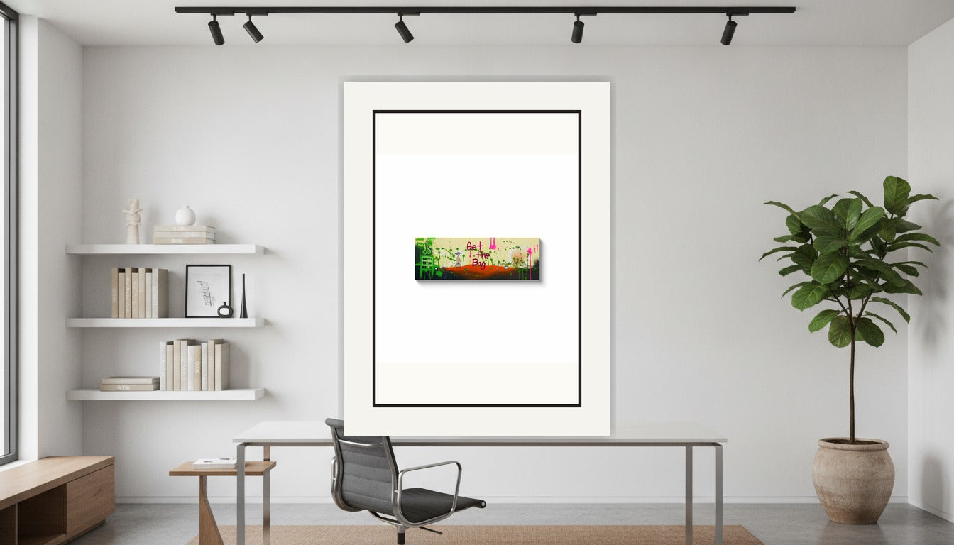 Queen Pin - Acrylic & Oil on Canvas Wrap - (12x36) Paper Print