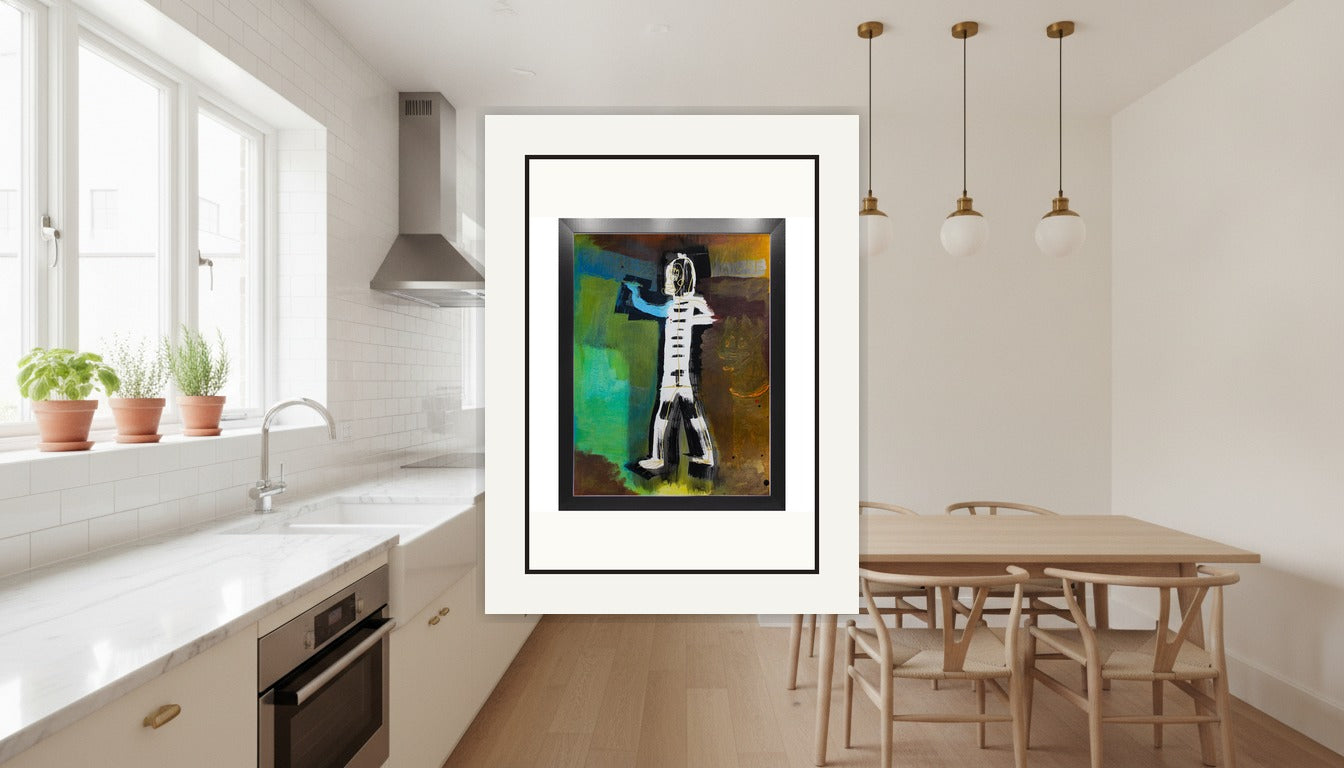 Sinnerman - Acrylic on Paper Pre-framed - (18x24) Paper Print
