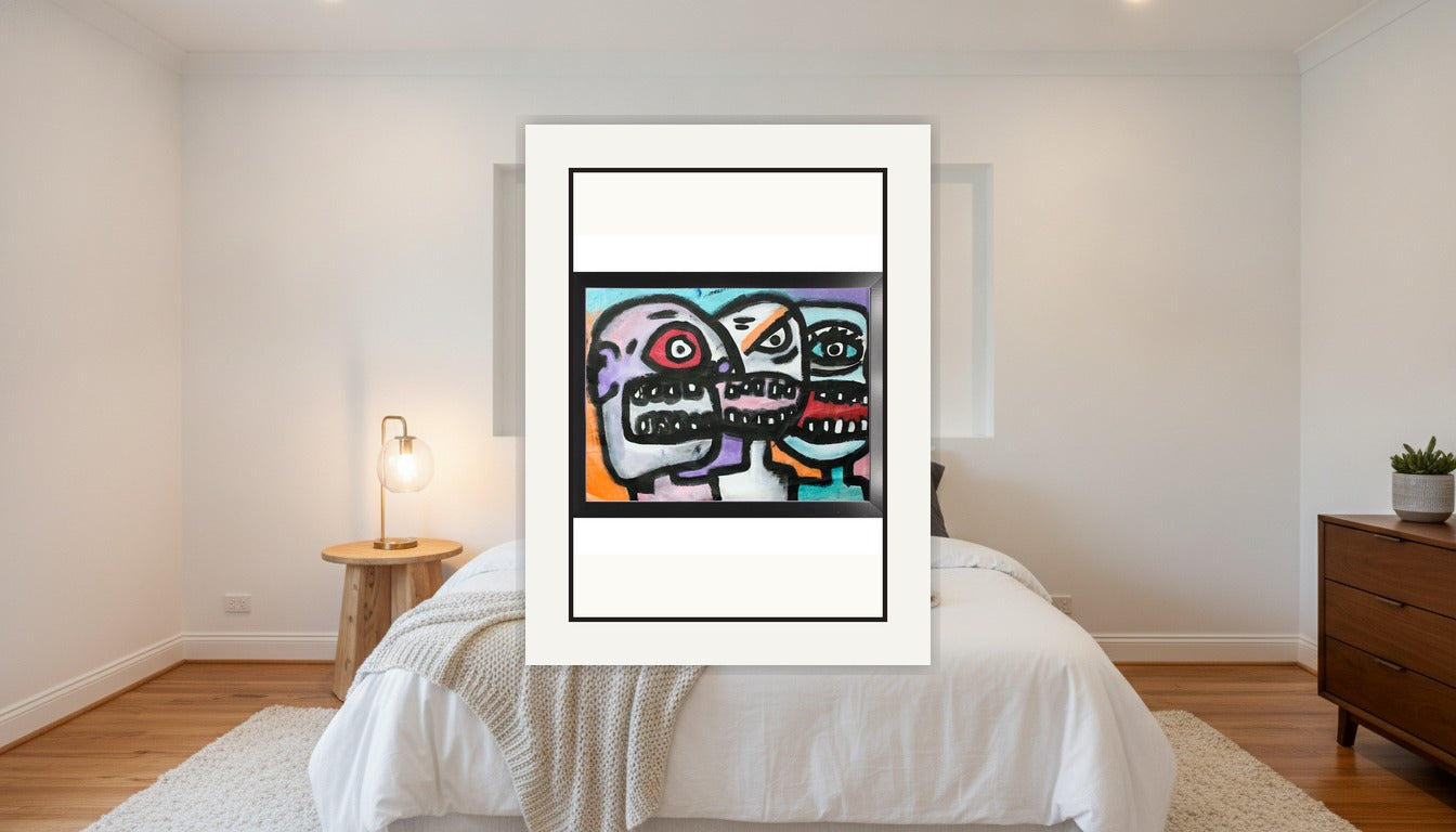 Tres Irmao - Oil on Paper Pre-framed - (18x24) Paper Print