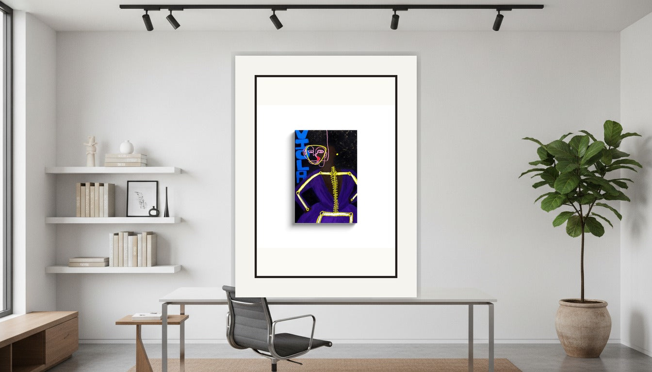 Viola - Acrylic & Oil on Canvas Wrap - (16x24) Paper Print