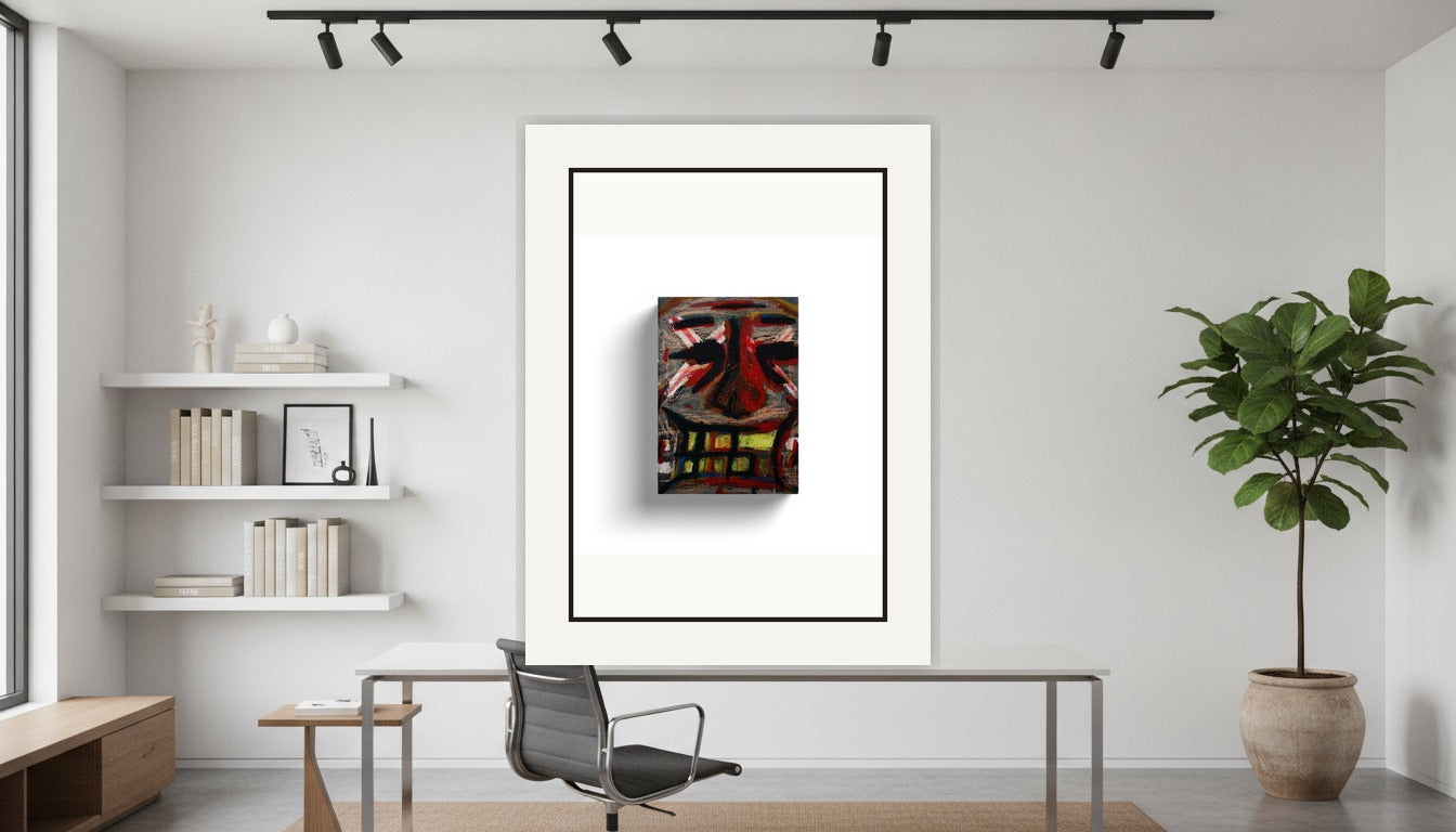 War Paint - Oil on Canvas Wrap - (9x12) Paper Print