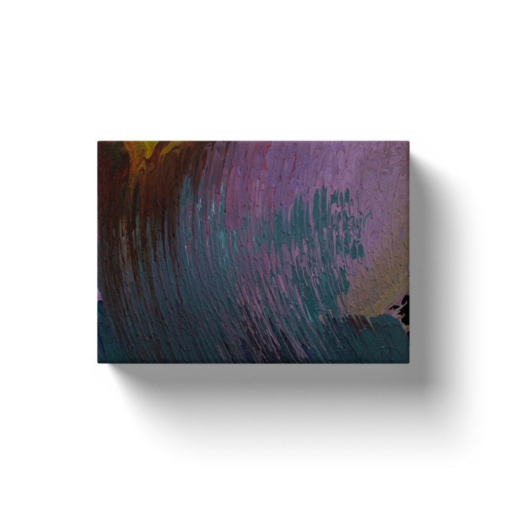 Vortex, original abstract painting by Deego with Blue, Silver, Black, White.