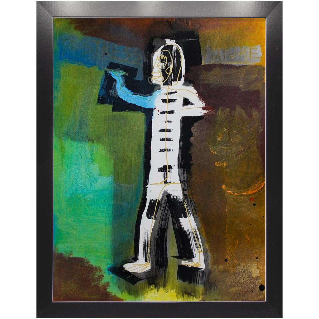 Sinnerman - Acrylic on Paper Pre-framed - Deego Design