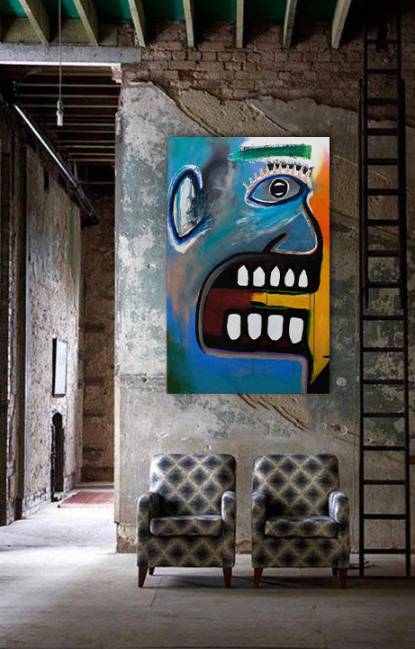 Yell - Acrylic on Canvas Wrap - Deego Design